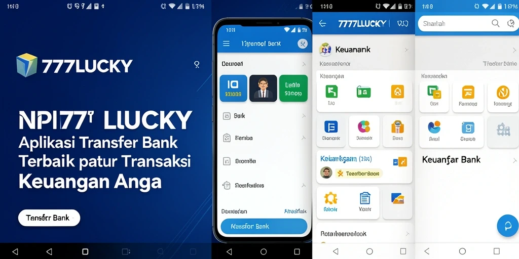 Tampilan antarmuka aplikasi 777LUCKY yang user-friendly untuk transfer bank.