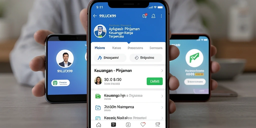 Antarmuka aplikasi 99LUCK99 untuk proses pinjaman yang mudah.