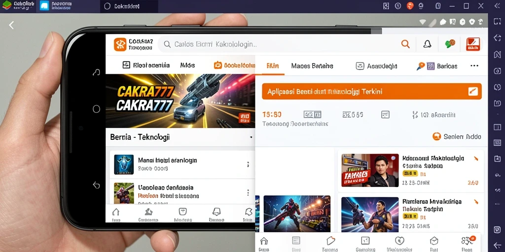 Tampilan antarmuka CAKRA777 yang modern dan user-friendly.