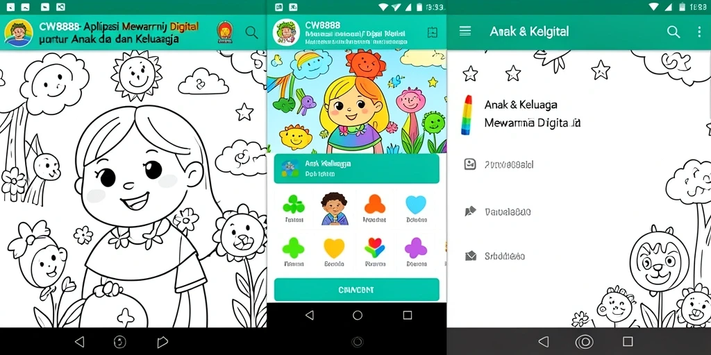 Antarmuka CW8888 yang menarik untuk mewarnai digital.