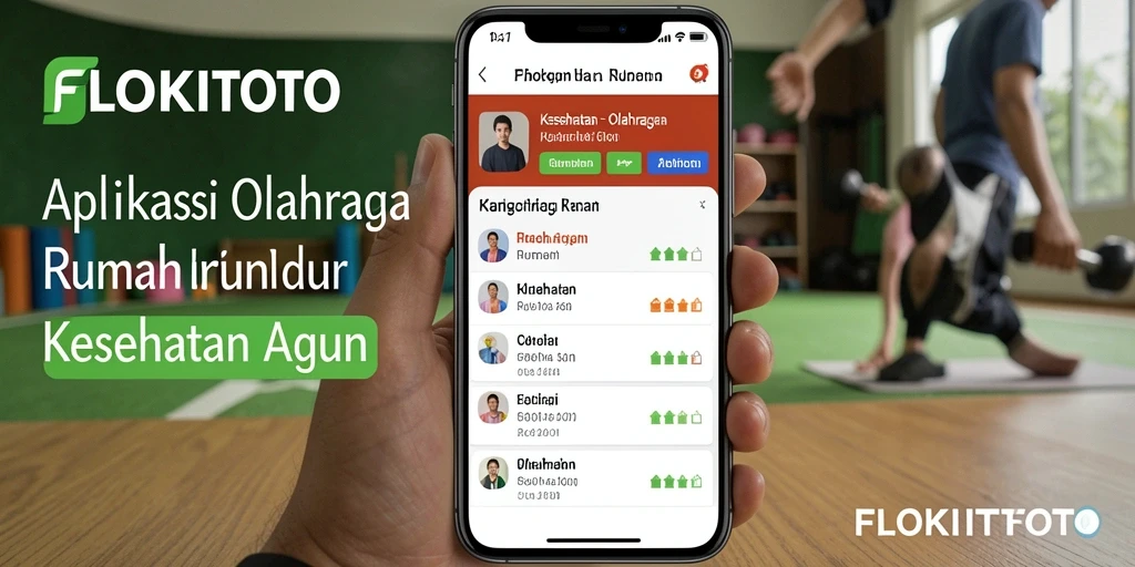 Antarmuka menarik dan fitur interaktif aplikasi Olahraga Rumah.