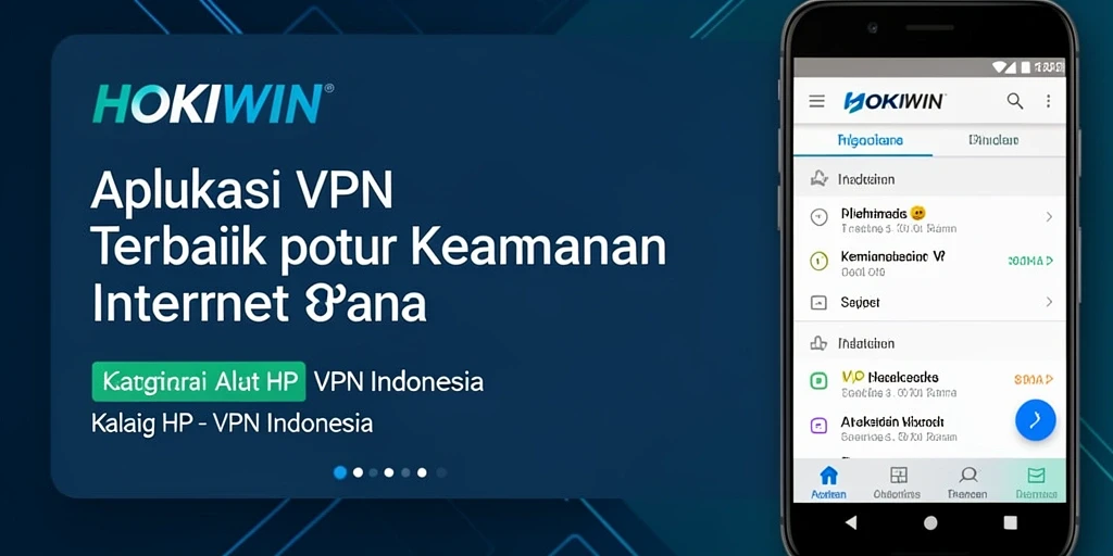 Antarmuka HOKIWIN yang modern dan intuitif untuk pengguna VPN Indonesia.