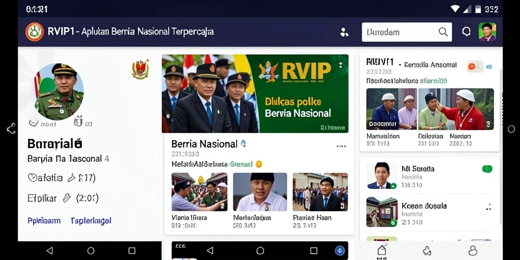 Tampilan antarmuka aplikasi RVIP1 yang modern dan informatif.