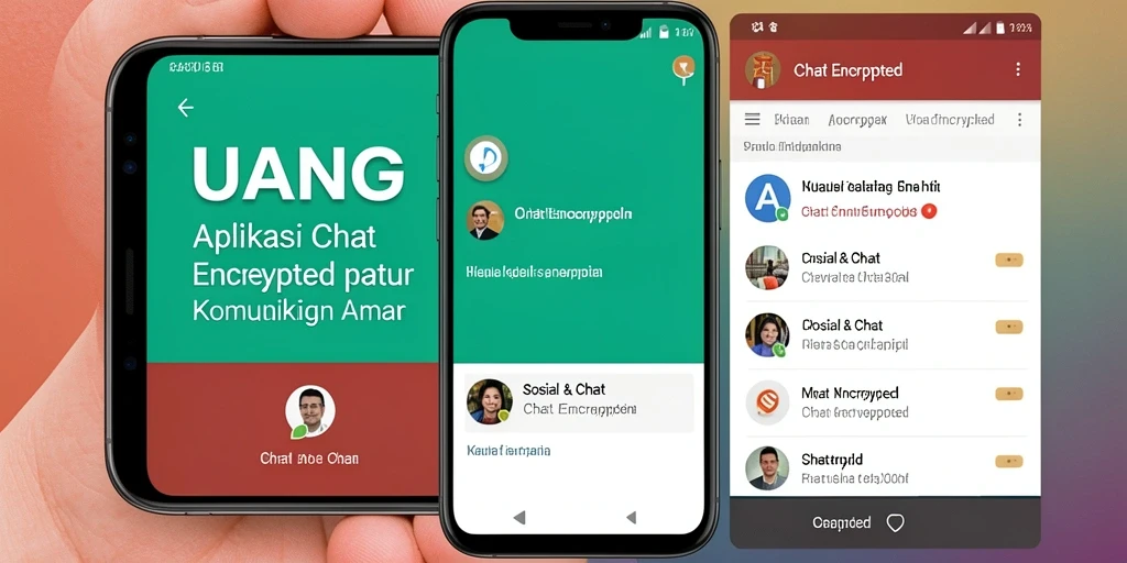 Antarmuka UANG yang user-friendly untuk chat aman.