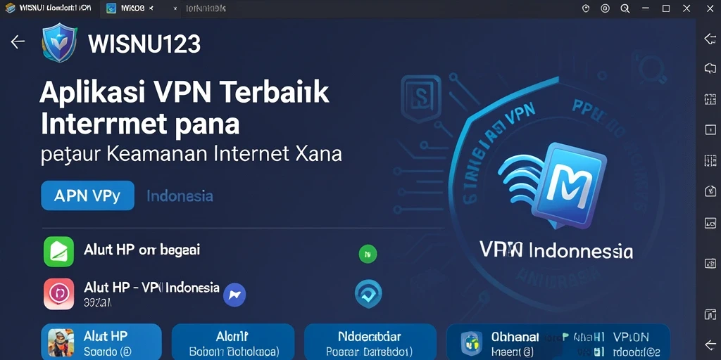 Tampilan antarmuka WISNU123 yang mudah digunakan untuk VPN Indonesia.